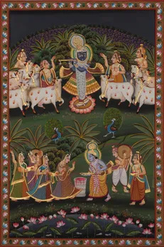 Holi celebrations in a Pichwai painting. Pic: Flickr 30stades