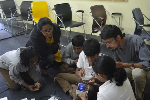 Reap Benefit's Gautam Prakash facilitating a Build session with Solve Ninjas. Pic: Reap Benefit 30stades