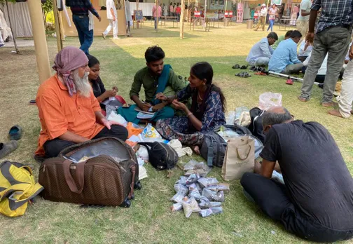 Priya sharing native seeds at a seed festival. Pic: Courtesy V Priya Rajarayanan 