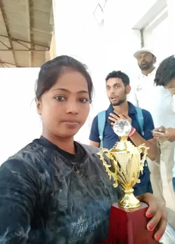 Anjani Gupta with a trophy she won at a state-level competition. Pic: courtesy Anjani Gupta 30 stades
