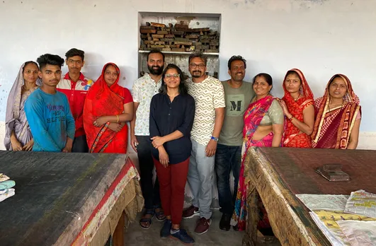 Shipa Patel (centre) with Chhapa team members. Pic: Chhapa 30stades