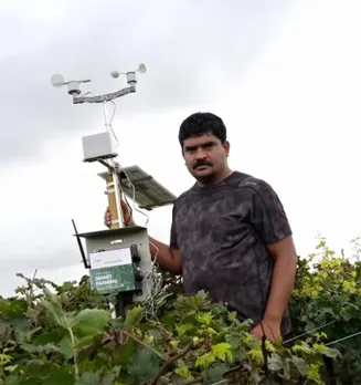 Prashant Kshirsagar has installed a weather station at his farm. Pic: through Prashant Kshirsagar 30 stades