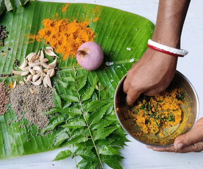 Herbal medicine being prepared for cows, which are not administered any antibiotics to ensure the purity of milk. Pic: Sundarini