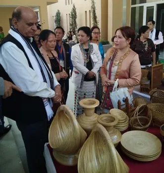 Techi Anna with her products at an exhibition. Pic: Poma 30stades