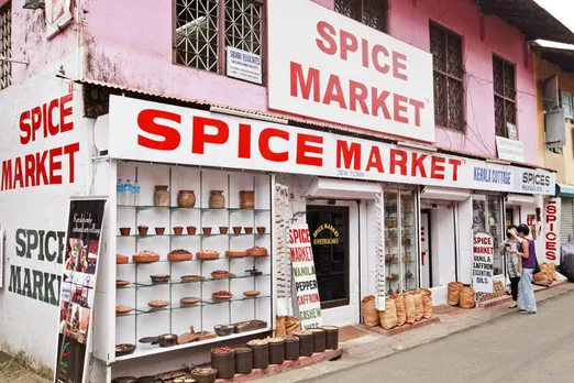 Kochi has been a centre for global spice trade for centuries. And continues to be so even today. Outside a spice shop in Jew Town. Pic: Flickr