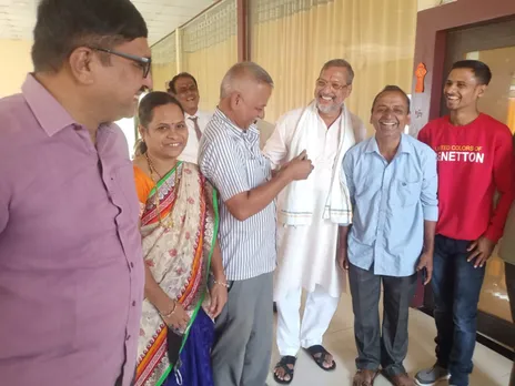 Actor Nana Patekar with Sudhir Chivate. Pic: courtesy Sudeep Chivate