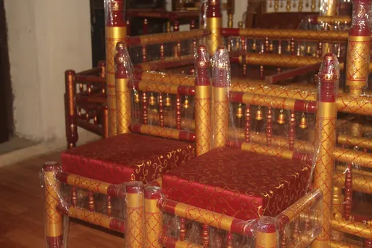 Cushioned chairs ready for packing at Nilesh Kharadi's unit. Pic: Aruna Raghuram 30stades