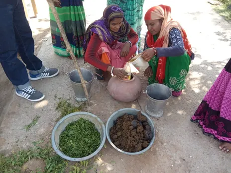 women farmers preparing inputs for organic farming. Pic: PEDO