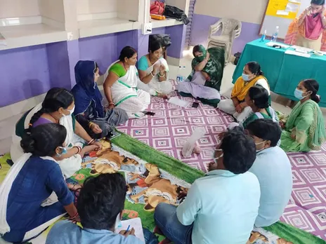 ASHA workers in Odisha undergoing a training programme with Ekjut. Pic: Ekjut 30stades