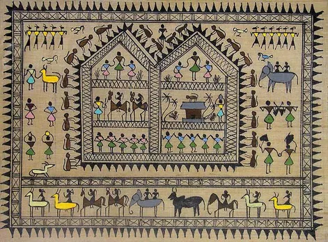 Warli paintings depict the daily life of the community. Pic: Flickr 30stades
