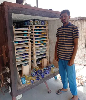 The kiln is opened at least 24 to 48 hours after it has been fired. Pottery changes colour on reaction with heat. Pic: Sadhana Garg 30stades