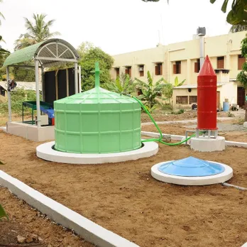 Carbon Loops has set up a biogas plant at  Stella Maris College in Chennai. Pic: Carbon Loops 