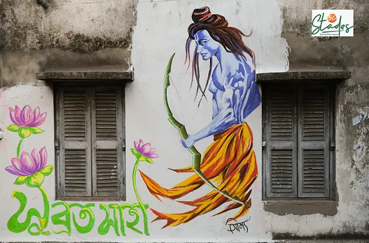  The graffiti depicts the fight between TMC's 'Khela Hobe' (The Game will happen) and BJP's 'Jai Shri Ram' (represented by Lord Rama). Pic: Soumik Kundu 30 stades