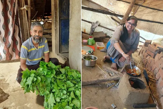 Prateek and Prateeksha left their jobs at Kotak Mahindra Bank to practice organic farming. Pic: Green and Grains