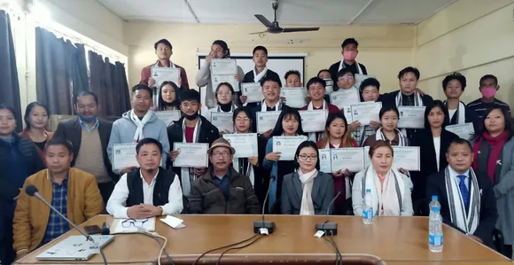 Students of BSc Forestry at Dolphin PG Institute, Dehradun, attended a month-long training at Poma Bamboo Processing Industry earlier this year. Pic: Poma 30stades