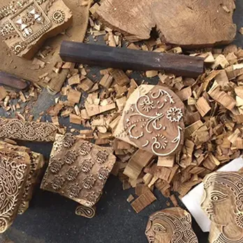 Hand blocks made from teakwood are used in Pedana Kalamkari. Pic: Les Indiennes