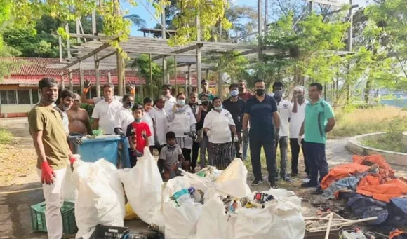 Walk for Plastic volunteers in the Andamans. Pic: Facebook/Walkforplastic 30stades