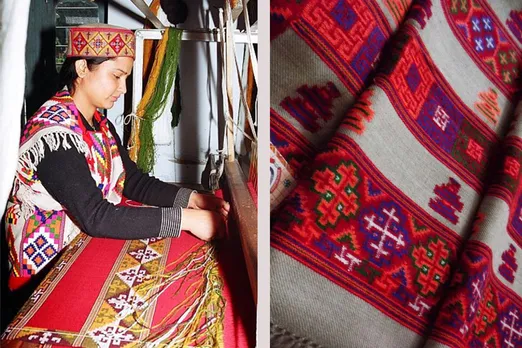 GI-tagged Kullu shawls are known for their geometrical patterns and bright colours. Pic: Flickr/Bhuttico 30stades
