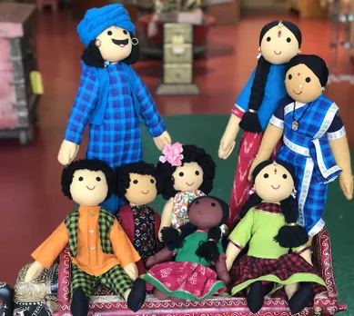 The dolls are handcrafted using recycled fabric pieces. Pic: Shivanjali Crafts 30stades