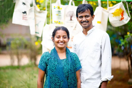 Manjappai: Madurai couple quits Amazon & IBM to make ecofriendly cloth bags; clocks Rs 3 crore turnover while empowering Mathichiyam slum women