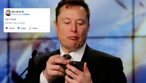 Elon Musk fires a Twitter employee via a TWEET