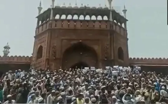Protests erupt outside Jama Masjid demanding Nupur Sharma's arrest