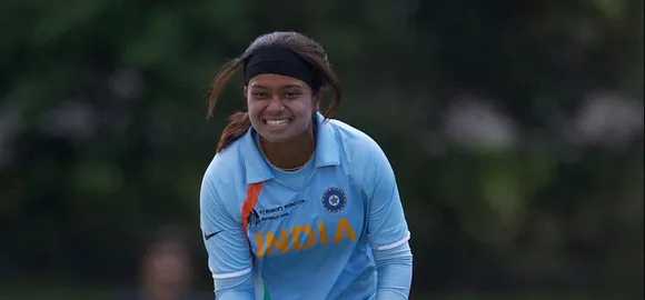 Priyanka Roy exults after taking a wicket. © Getty Images