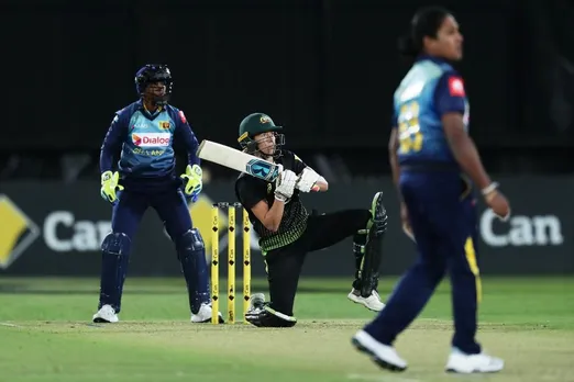 In her maiden T20I innings Erin Burns struck an invaluable 18-ball 30. © Getty Images