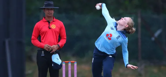 England's Sarah Glenn in action. © England Cricket/Twitter