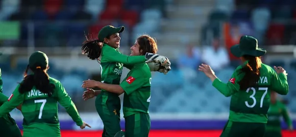Diana Baig has twice taken the early wicket for Pakistan this tournament. © Getty Images