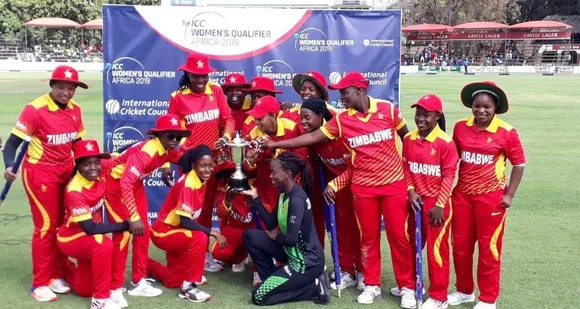 Zimbabwe celebrate after winning the Africa region qualifier at home. © ICC