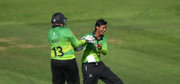 Deepti Sharma celebrates a wicket. ©Getty Images